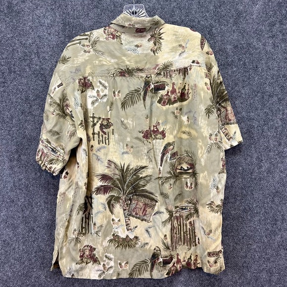 VTG Kahala Pat Anderson Hawaiian Shirt L 100% Rayon Aloha Palm Parrot Tropical - Picture 6 of 11